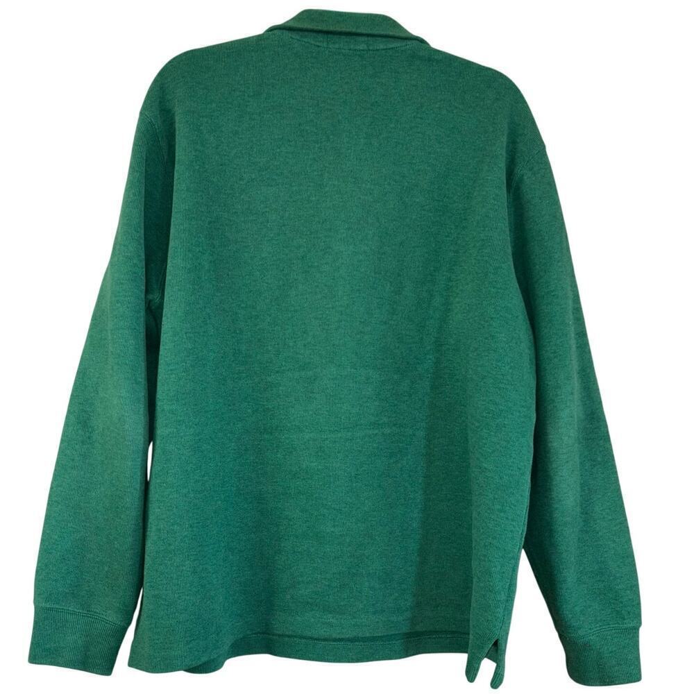 Polo Ralph Lauren 1/4 Zip Green Polo Pullover Men's L Preppy Workwear Office - Picture 2 of 10